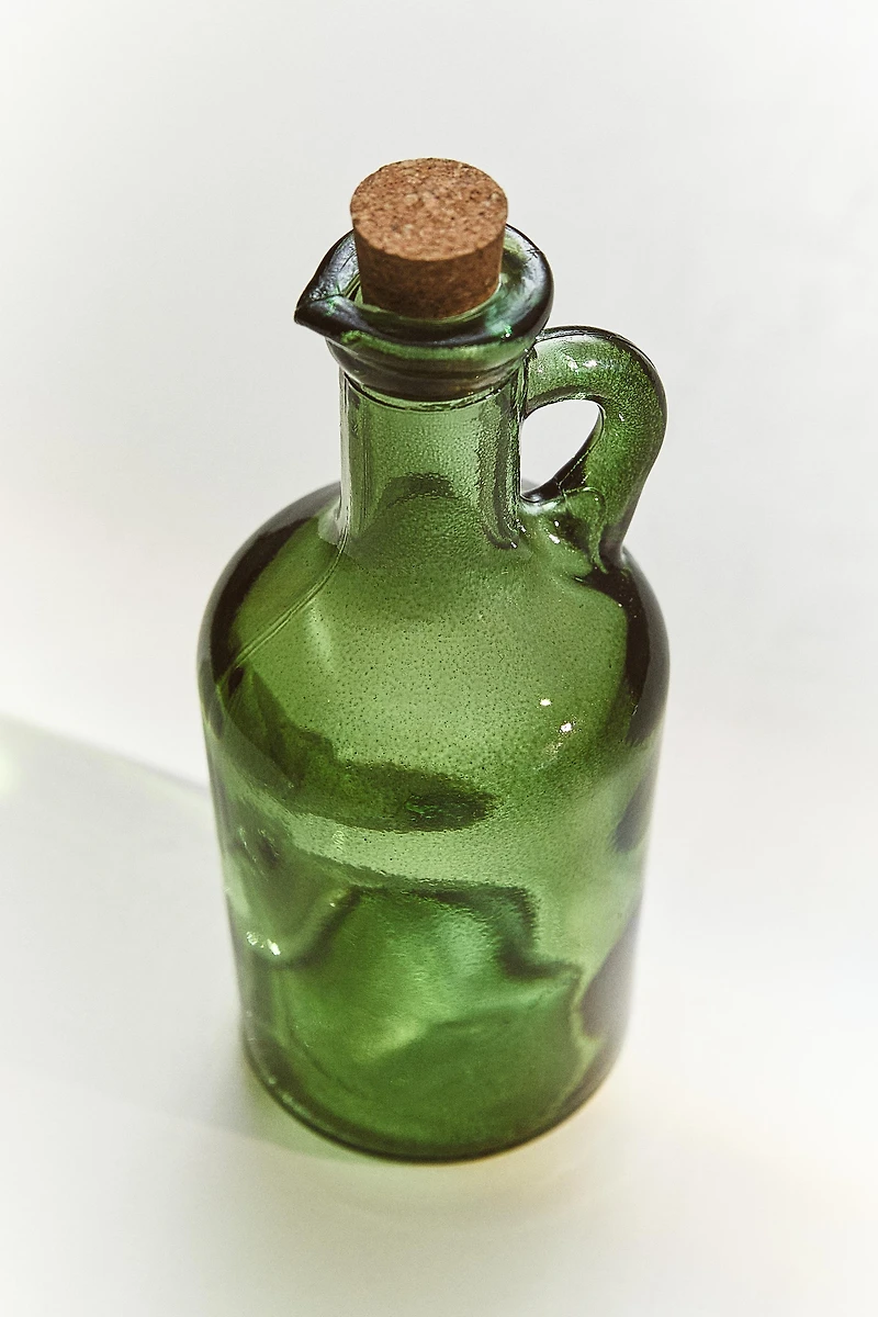 GLASS CRUET WITH CORK STOPPER