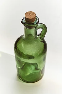 GLASS CRUET WITH CORK STOPPER