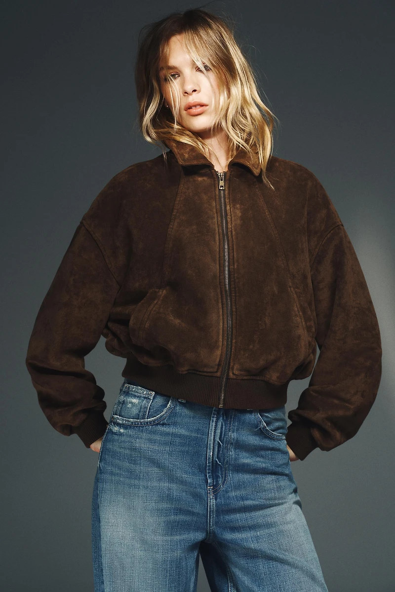 BLOUSON EFFET DAIM