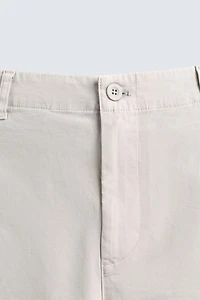 STRAIGHT FIT TWILL PANTS