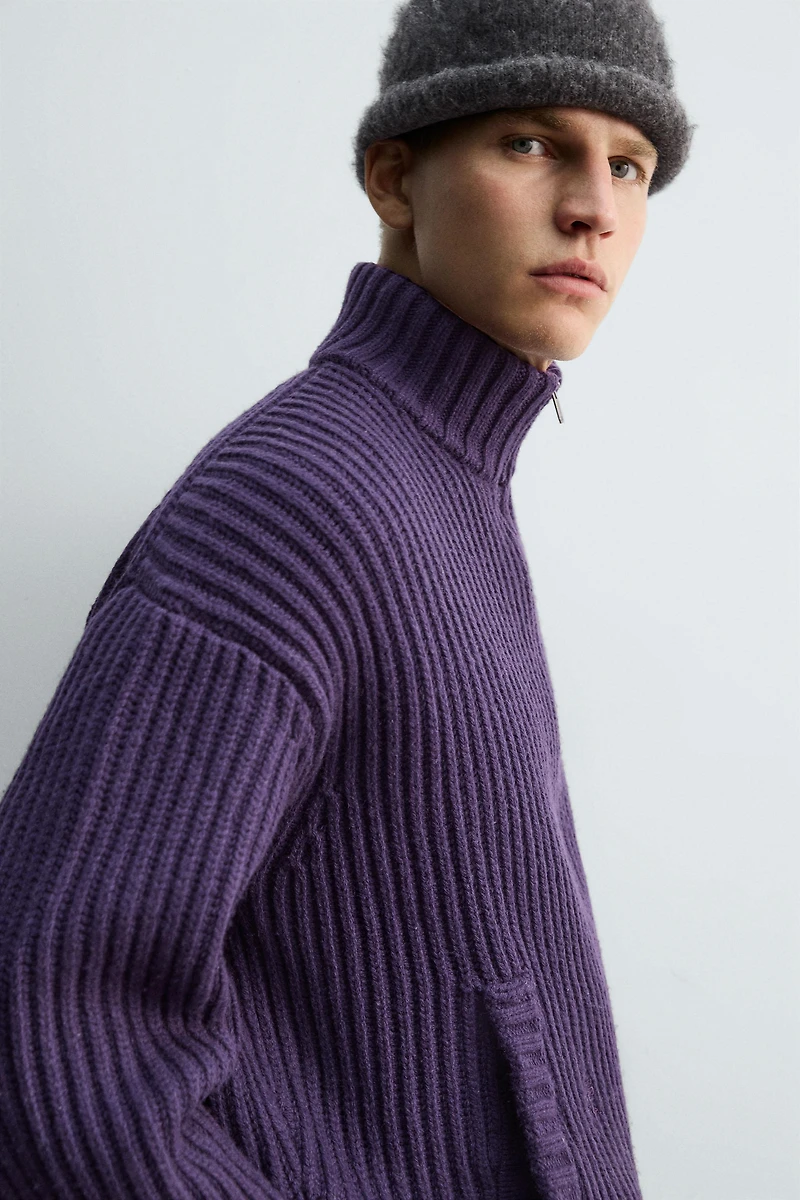 PURL KNIT CARDIGAN X SR_A