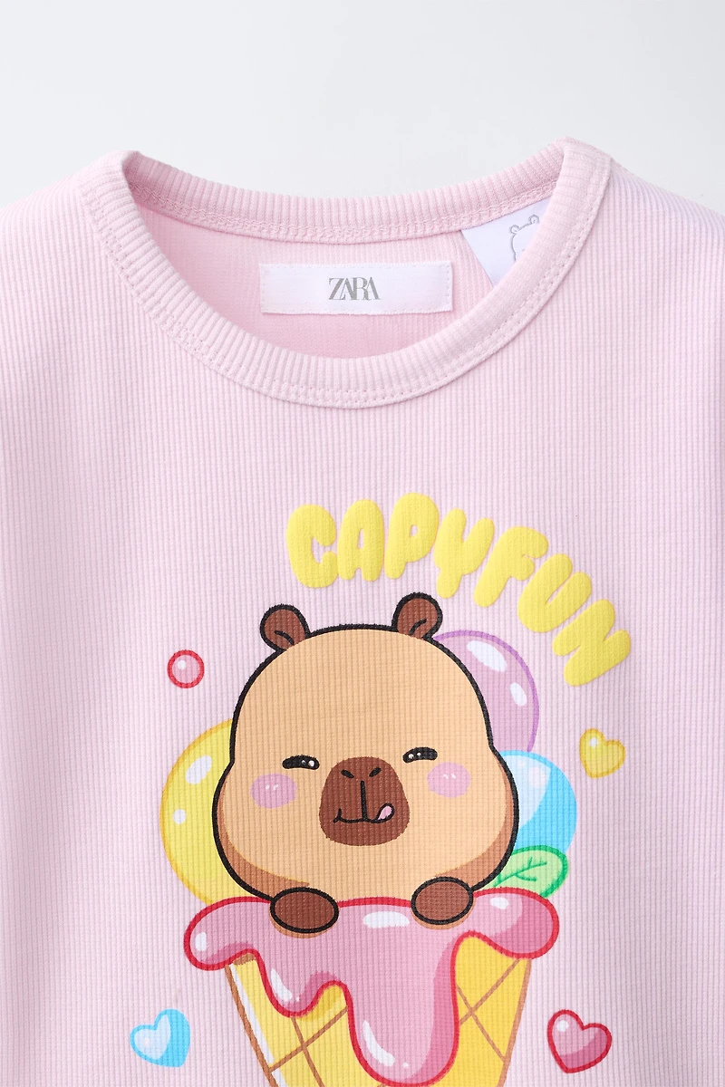 CAPYBARA CAPYFUN © RIBBED T-SHIRT