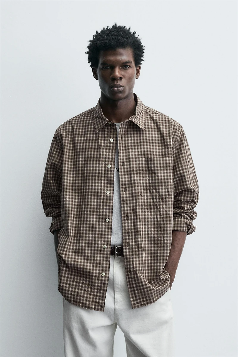 CHEMISE RELAXED FIT À CARREAUX