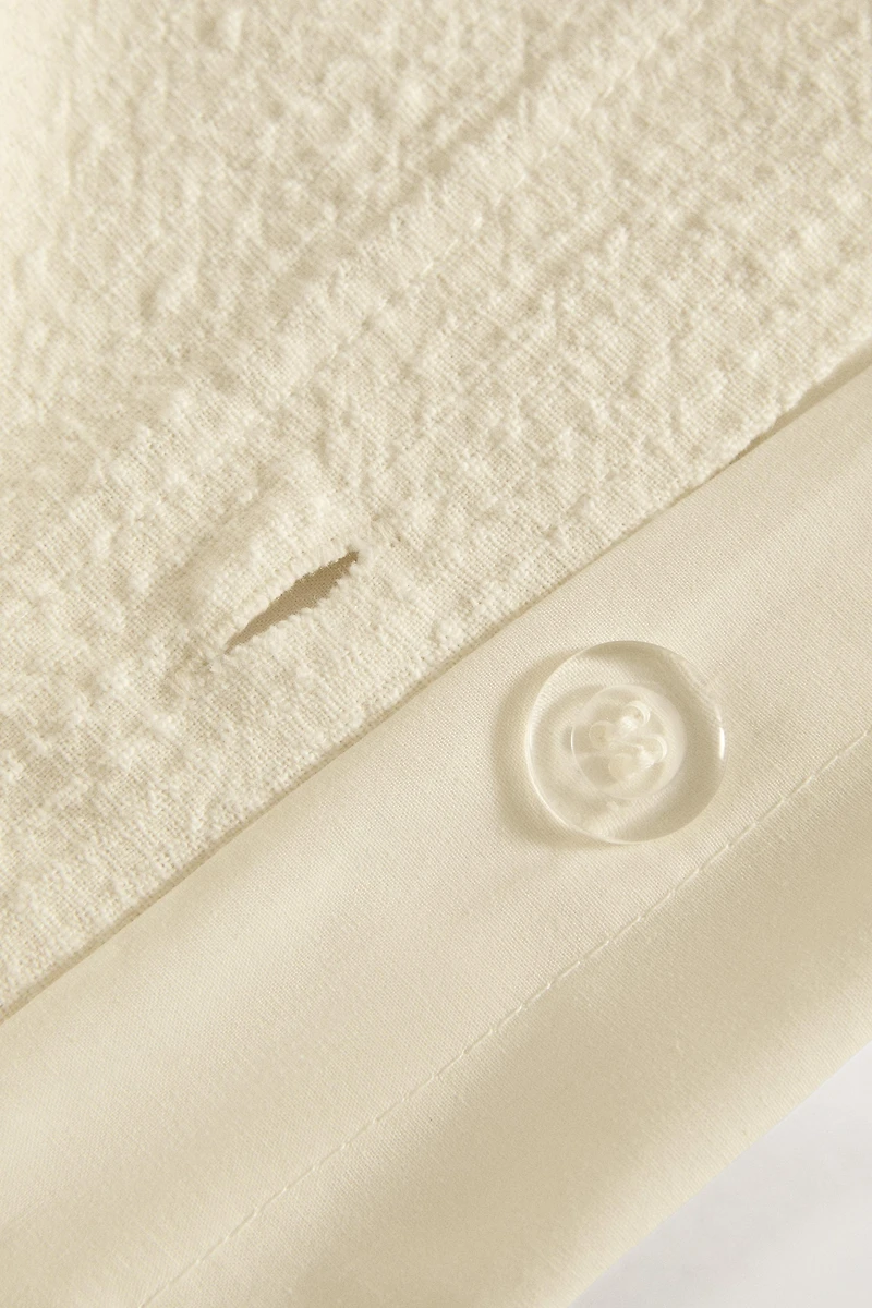 TEXTURED COTTON DUVET COVER
