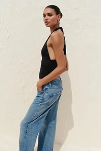DRAPED HALTER TOP