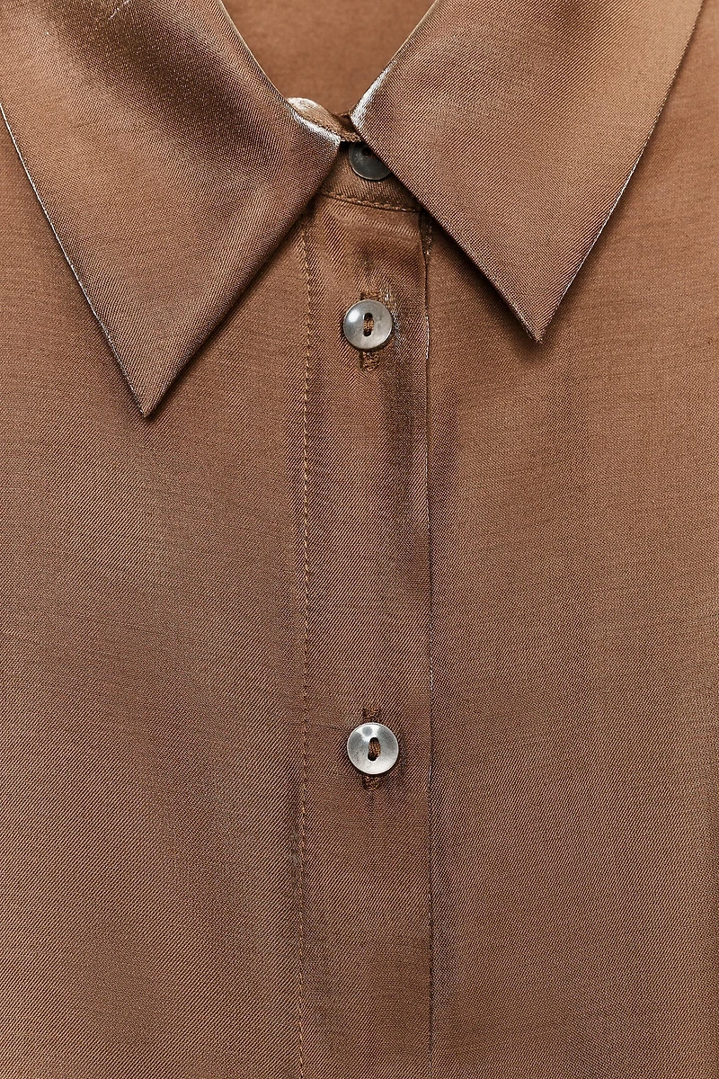 IRIDESCENT FLOWY SHIRT