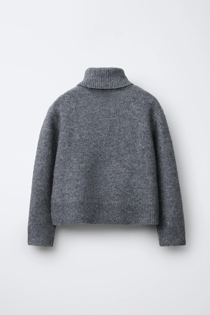 PLAIN KNIT TURTLENECK SWEATER