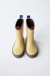 COLOR BLOCK RAIN BOOTS
