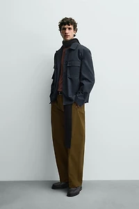 STRUCTURED TWILL POCKET OVERSHIRT