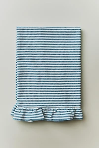 RUFFLED STRIPED KITCHEN TOWEL
