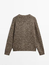 100% cashmere mouliné knit cardigan