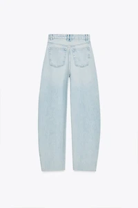 HIGH-WAIST TRF BARREL JEANS