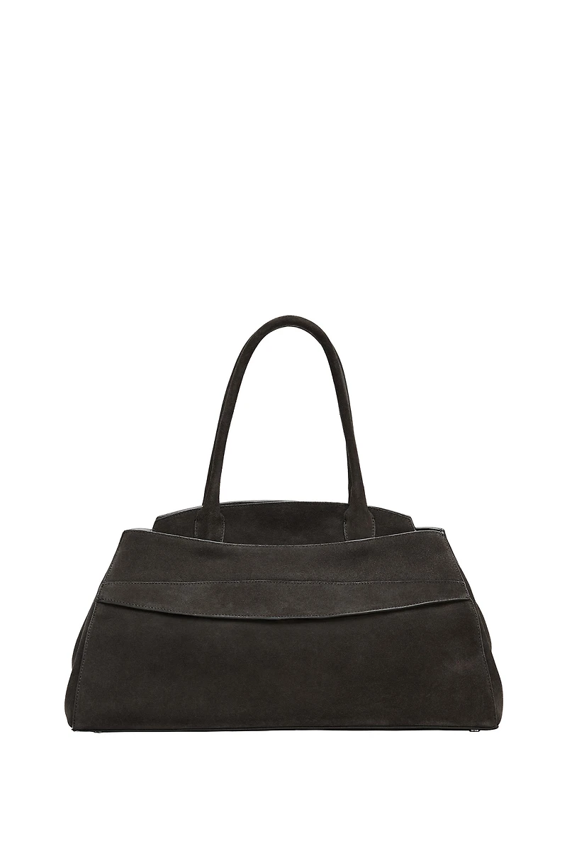 SPLIT SUEDE LEATHER SHOULDER BAG