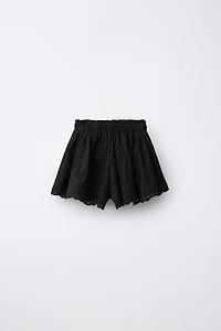 SWISS EMBROIDERED SHORTS