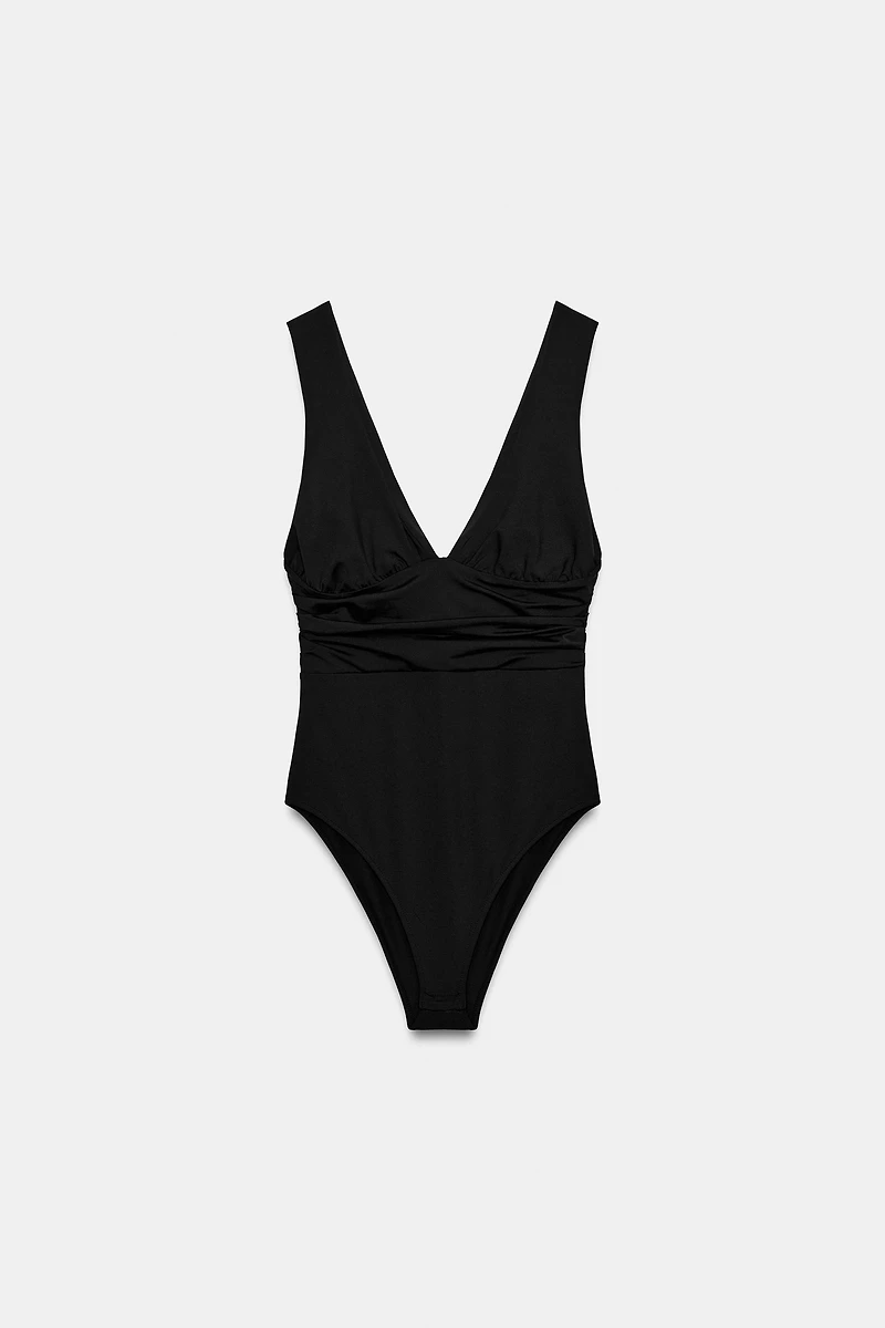 OPEN-BACK POLYAMIDE BODYSUIT