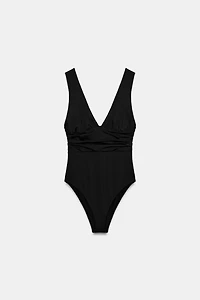 OPEN-BACK POLYAMIDE BODYSUIT