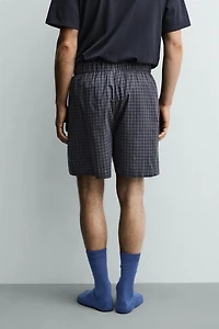 ENSEMBLE PYJAMA BERMUDA À CARREAUX