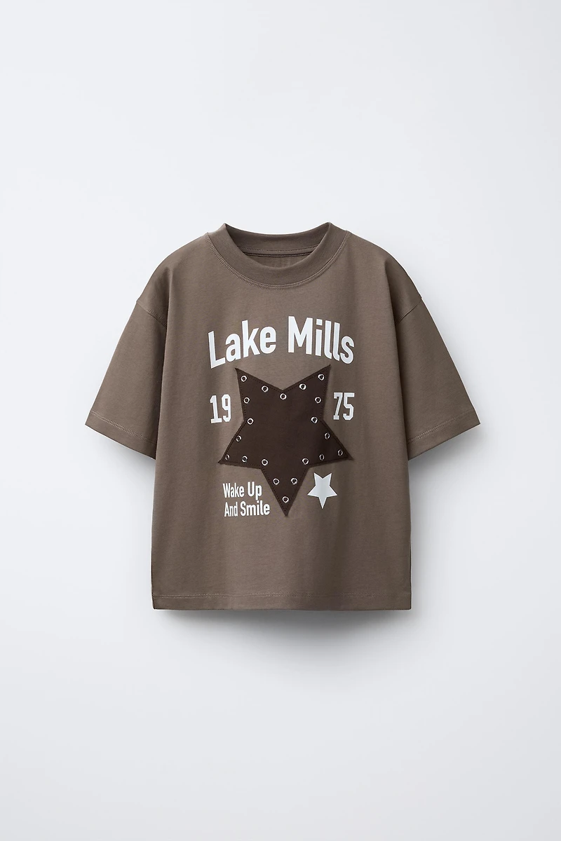 EYELET STAR T-SHIRT