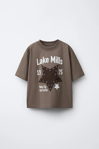 EYELET STAR T-SHIRT