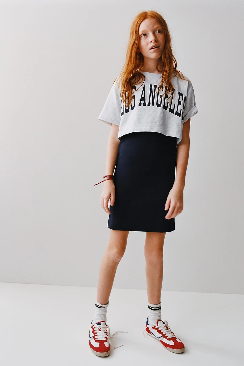 RIB COMBINATION DRESS