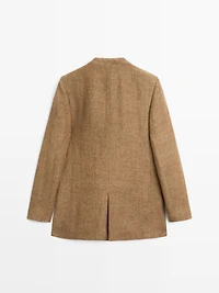 Veste de costume chinée lin