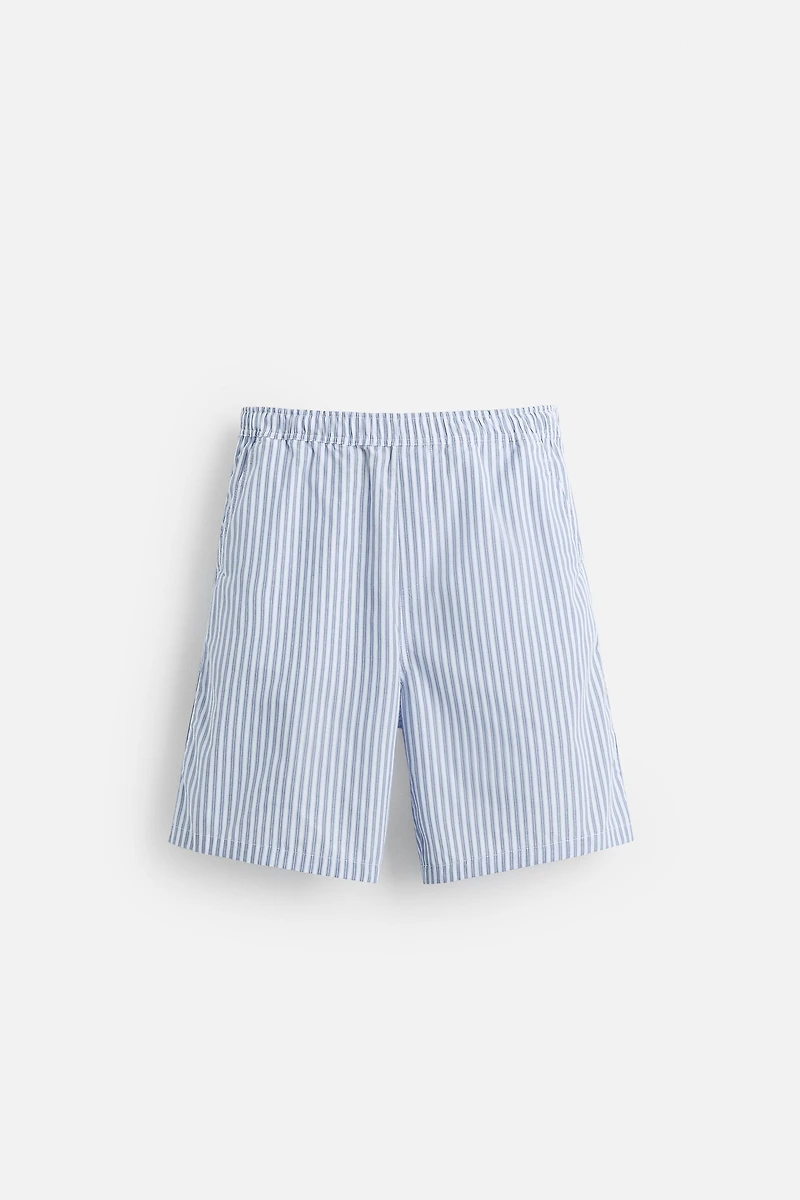 STRIPED RELAXED FIT SHORTS