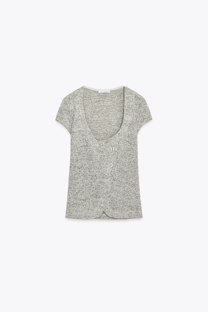 TOP GILET RUSTIQUE BOUTONS