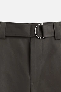 BELTED WIDE FIT BERMUDA SHORTS
