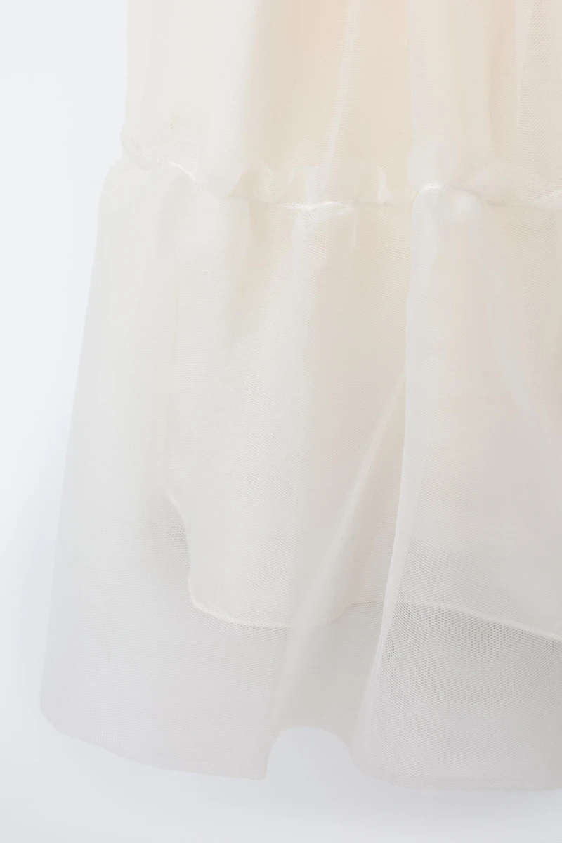 RUFFLED TULLE SKIRT