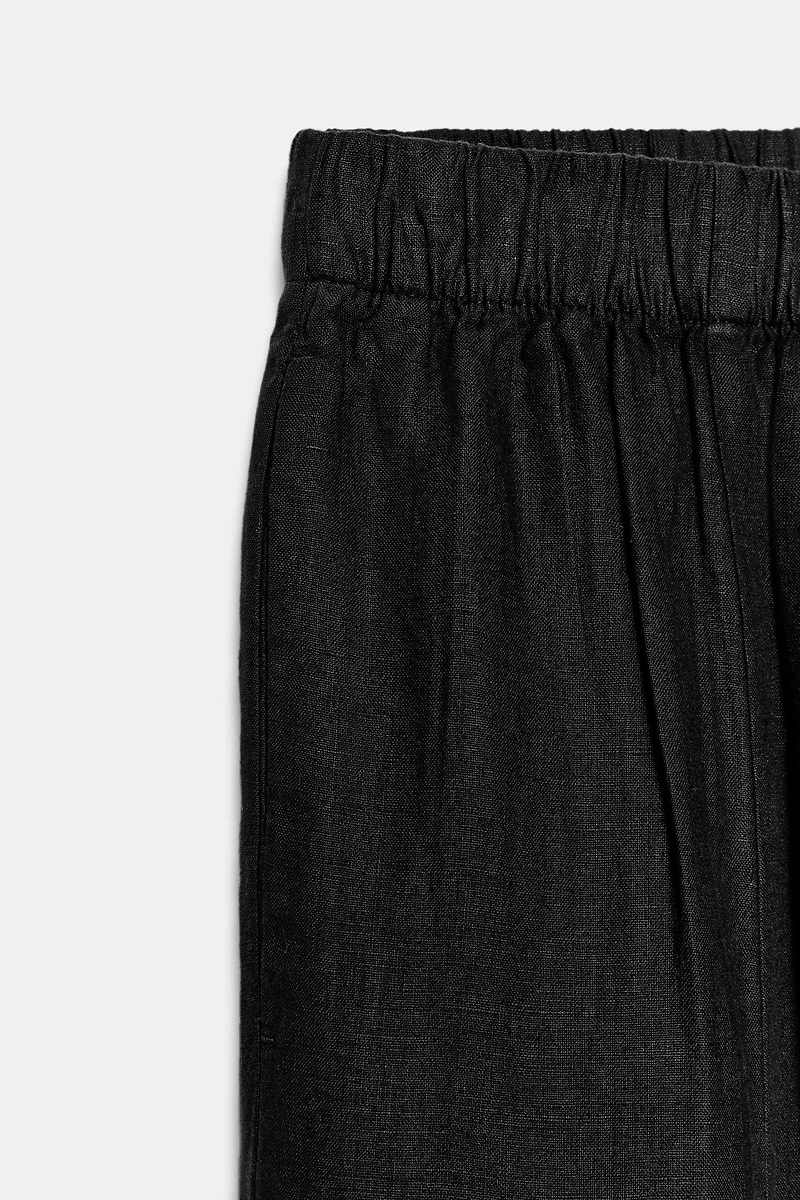 100% LINEN BARREL PANTS ZW COLLECTION
