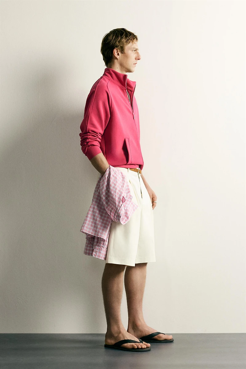 RELAXED FIT ZIP-UP SWEATSHIRT