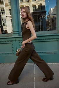 Z1975 HIGH-WAISTED WIDE LEG BELTED JEANS