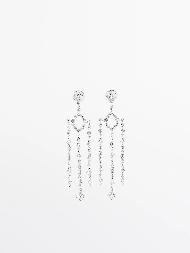 Rhinestone chandelier earrings