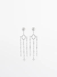 Rhinestone chandelier earrings