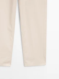 Mid-waist straight-leg trousers