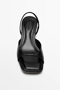Wood heel sandal