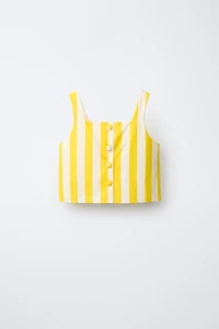 STRIPED BUTTON TOP