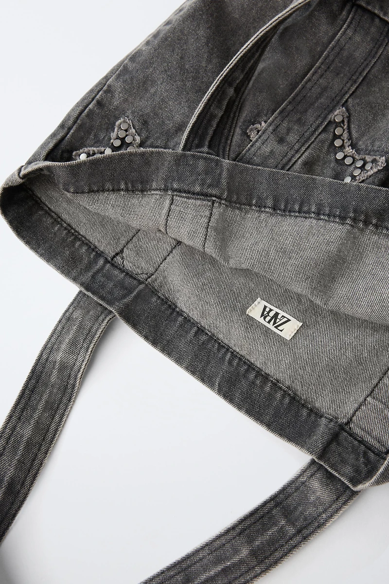 SHOPPER DENIM ÉTOILES
