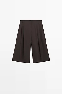 Long Bermuda shorts with striped detail