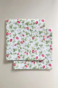 PACK SERVIETTES DE TABLE FRAISES (LOT DE 2)