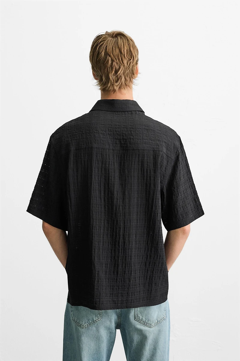 TEXTURED PLAID SHIRT