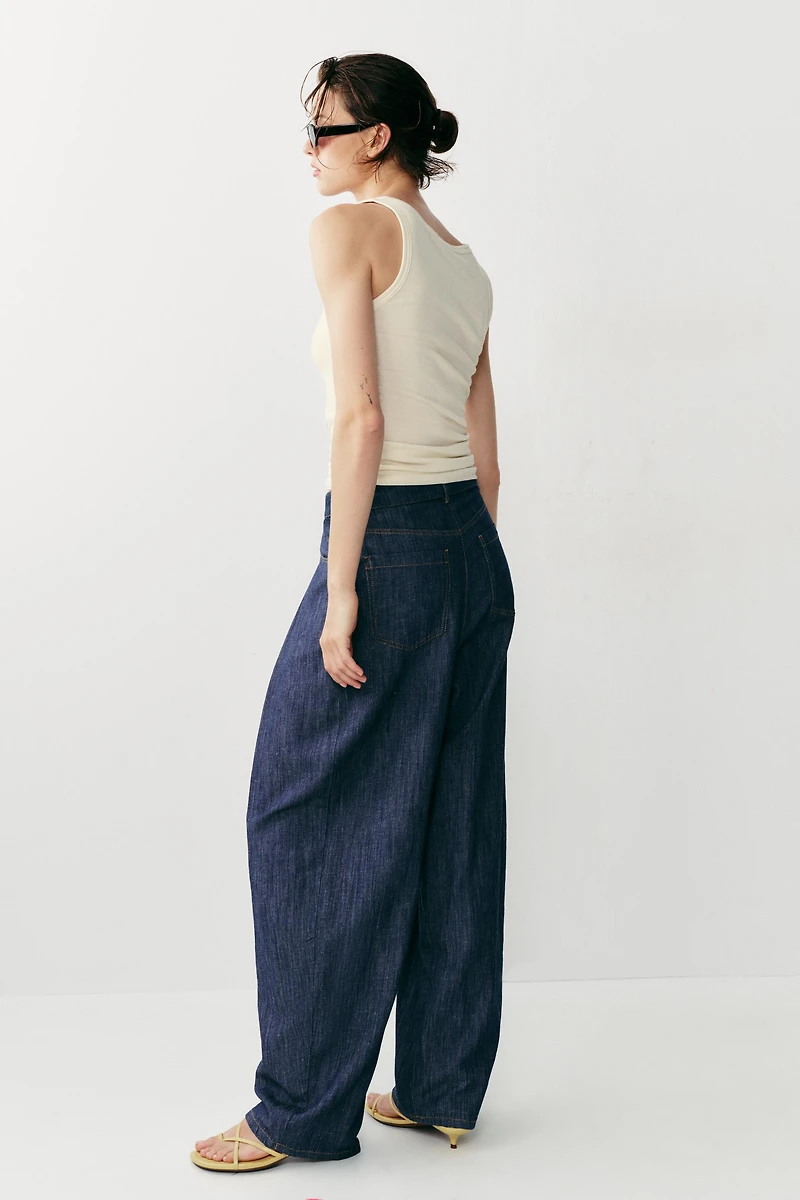 PLEATED LINEN PANTS