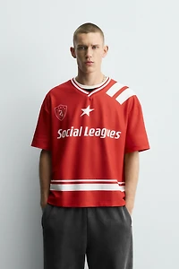 RETRO FOOTBALL PRINT T-SHIRT