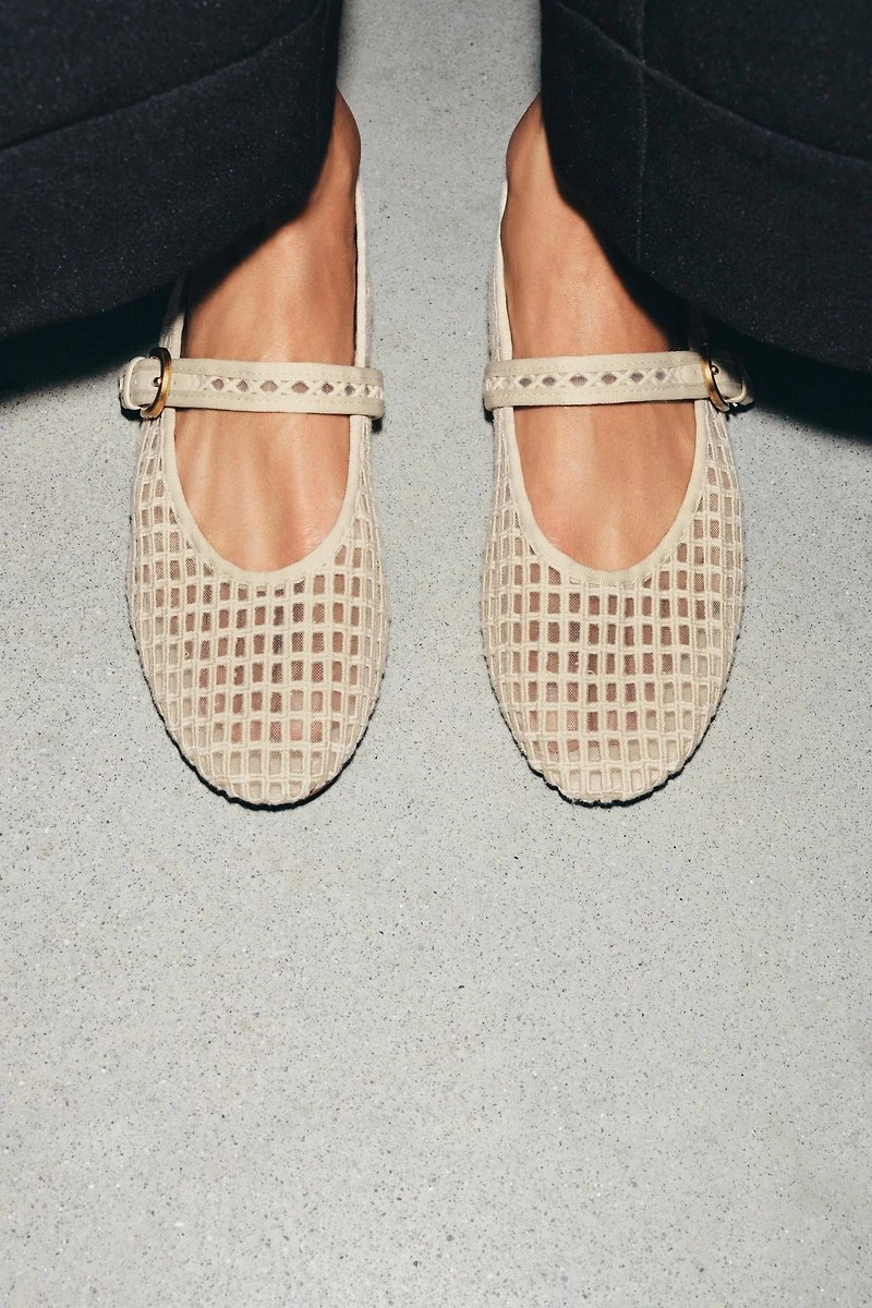 BALLERINES EFFET CROCHET