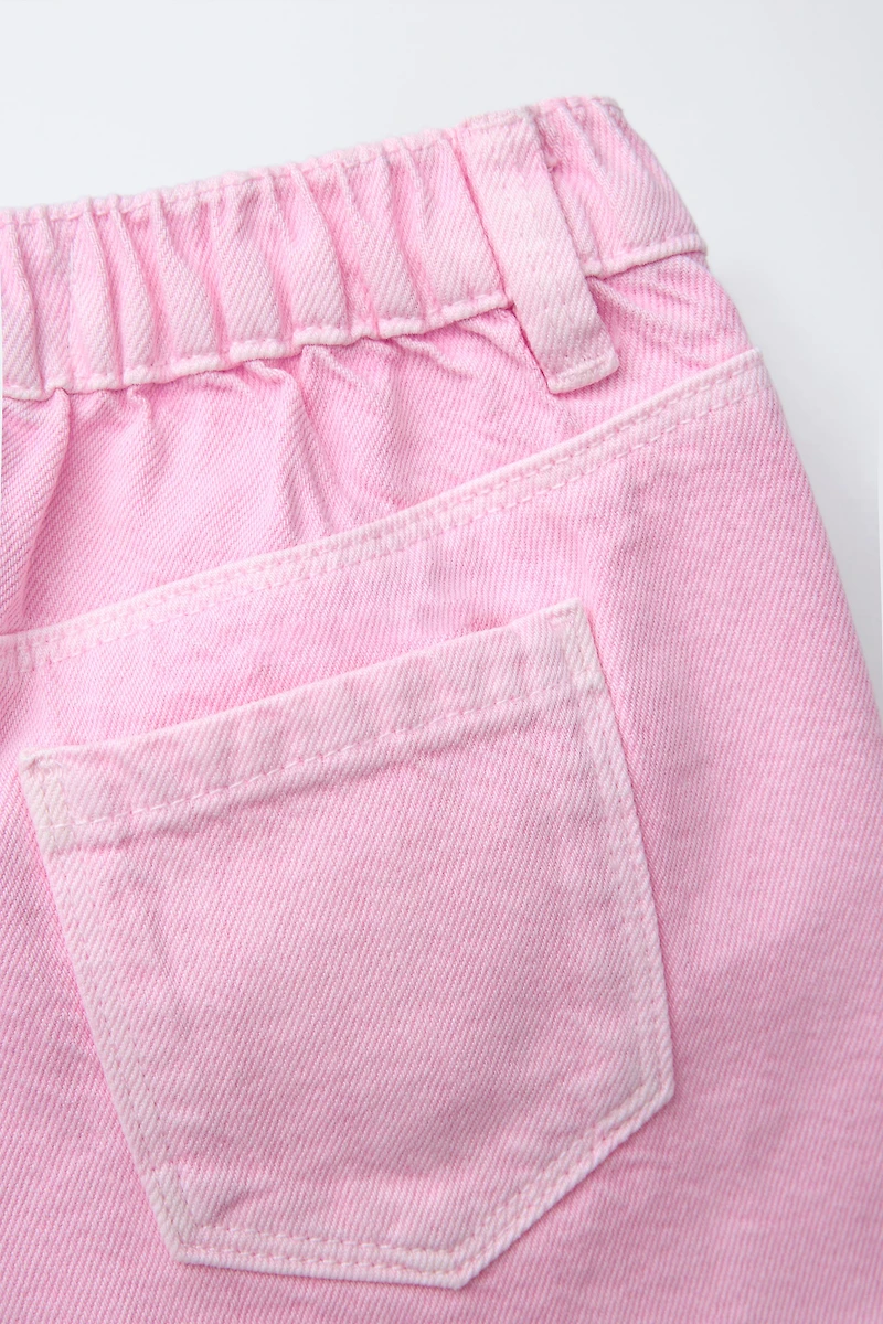 MOM FIT TWILL BERMUDA SHORTS