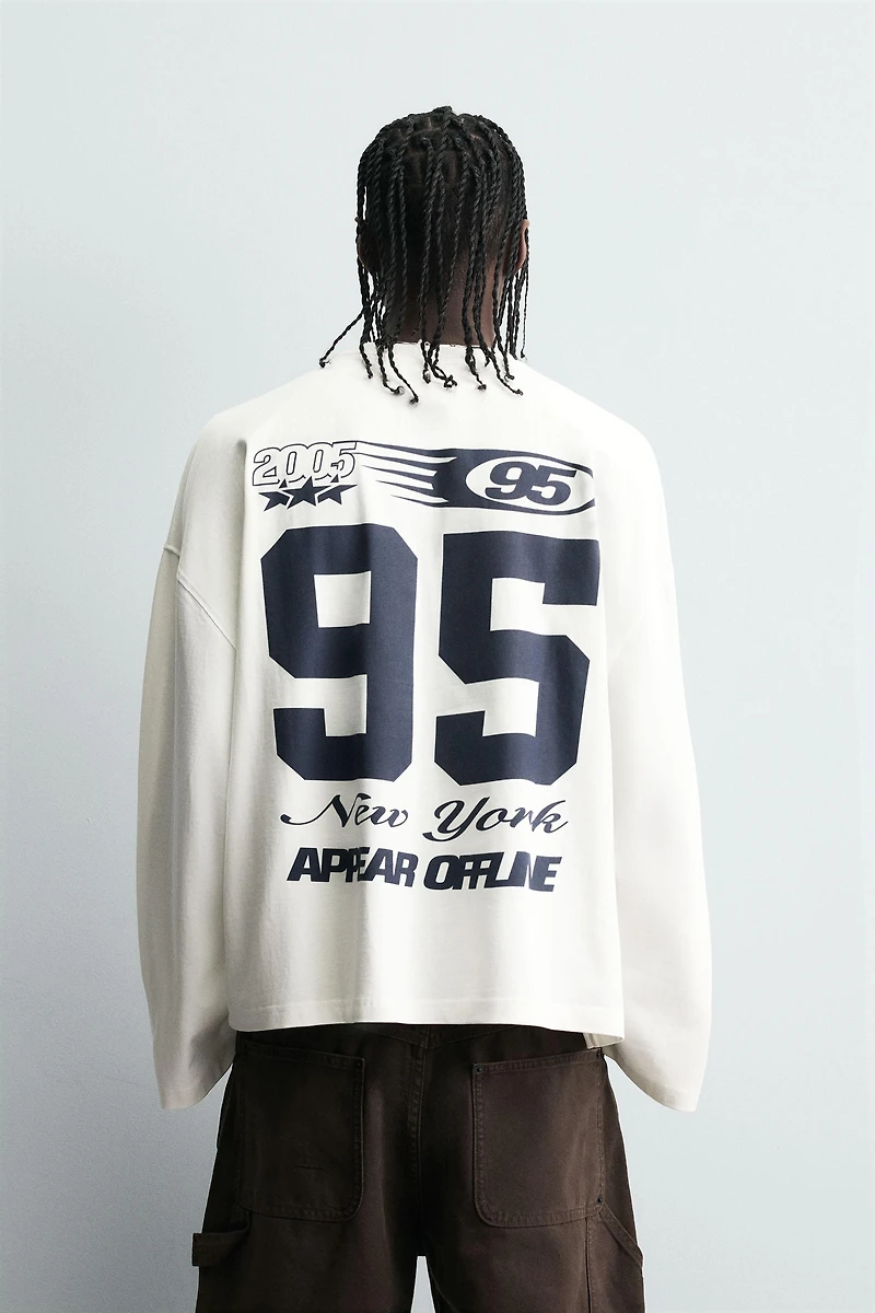 COMBINATION TEXT PRINT T-SHIRT