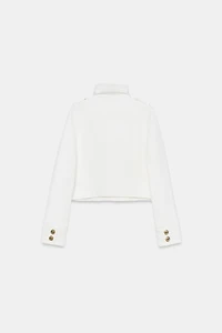 GOLD BUTTON WRAP JACKET