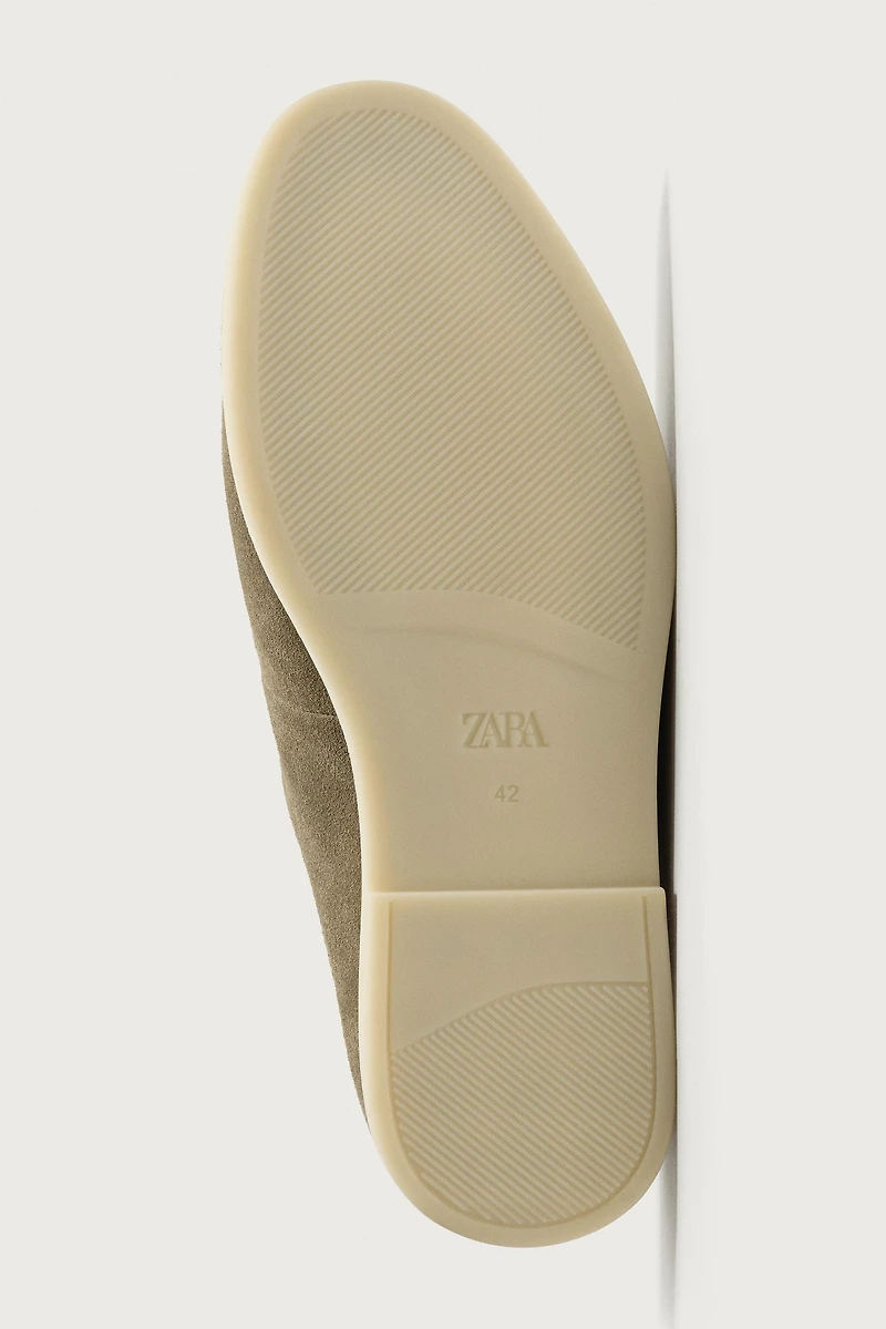 MOCASSINS EN CUIR OUVERTS À L'ARRIÈRE