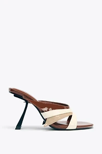 ASYMMETRIC HEELED SANDALS