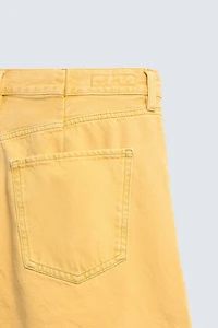 BERMUDA EN JEAN RELAXED FIT COULEUR